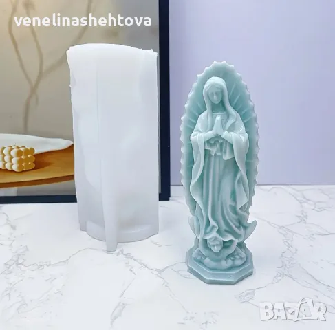 3D Богородица силиконов молд форма свещи гипс смола фондан декорация торта , снимка 2 - Форми - 55515211