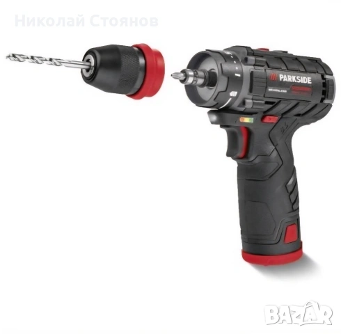 Нов Безчетков винтоверт Parkside Performance 12V 2броя батери, снимка 6 - Винтоверти - 54230848