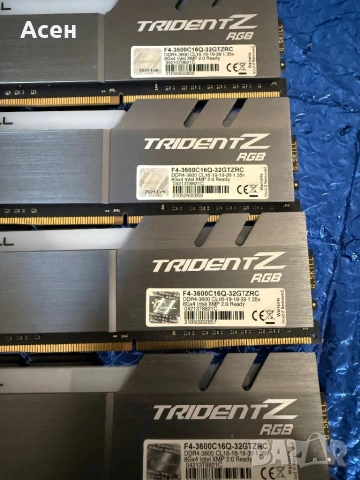 Продавам рам   SKILL Trident Z 3600MHz CL17, F4-3600C17D-32GTZR, снимка 4 - Клавиатури и мишки - 36877368