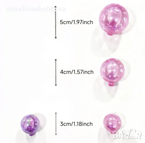 19 броя топчета топки лилави розови за декорация на торта , снимка 2 - Други - 54094956