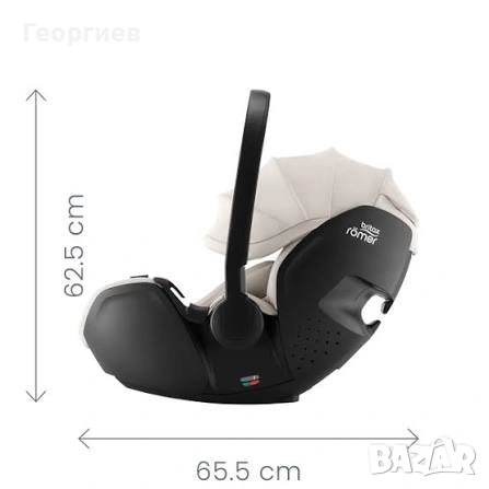 Britax Römer - Бебешко столче/кошница за кола Baby-Safe Pro, i-Size 40-85 см, Linen Grey