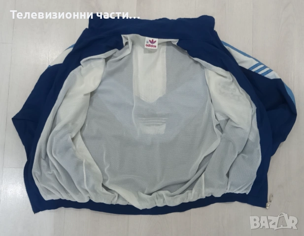 Оригинално ретро Adidas Team шушлеково яке в отлично състояние, размер М, снимка 12 - Якета - 54173794