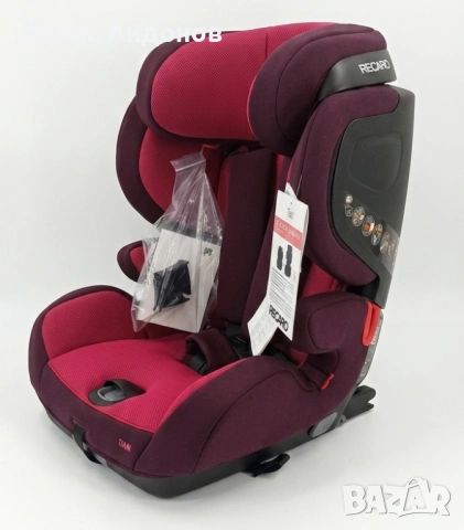 НОВО детско столче RECARO Tian SEATFIX - Power Berry, снимка 4 - Столчета за кола и колело - 48373933