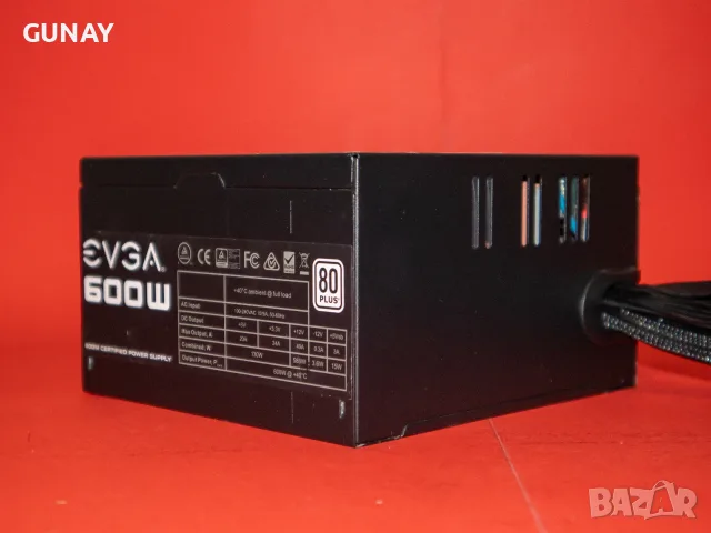 EVGA 600 W2 600W 80 Plus White Компютърно ATX захранване PC PSU 100-W2-0600-K2, снимка 6 - Захранвания и кутии - 55324764