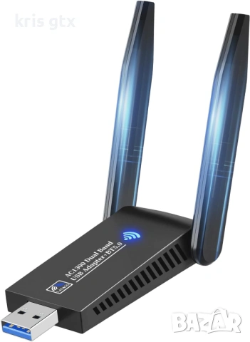 Адаптер WiFi 6 AX1800 USB 3 WiFi Adapter Dual Band 2.4/5GHz  MU‑MIMO WPA3