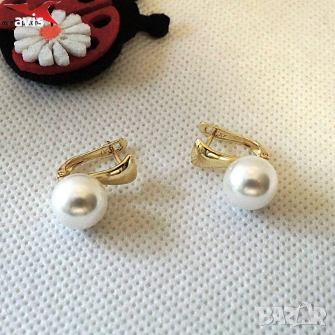 Обеци с 14К златно покритие 2141908