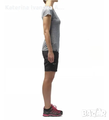 Дамска тениска Salewa Women's Puez Melange Dry S/S Tee – Размер 36S, цена: 31 €, снимка 3 - Тениски - 55294067