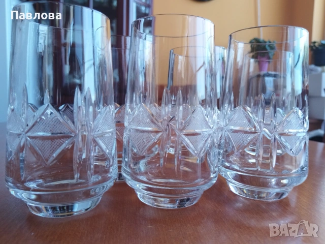 Кристални чаши серия,, Моника ромб ", снимка 2 - Чаши - 50460224