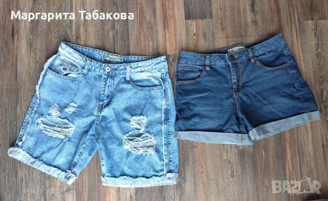 Лот дънкови къси панталони, размер 38. 
