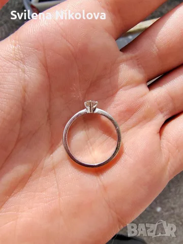 Годежен пръстен Virtuosa – естествен диамант 0.15 ct, снимка 4 - Пръстени - 55414113