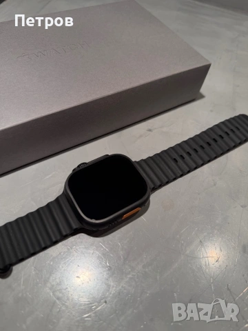 100% battery! Apple Watch Ultra 2  Black Titanium black ocean 49 mm, снимка 3 - Смарт гривни - 54543182