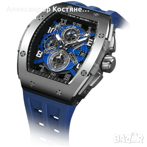Нов часовник TSAR BOMBA Blue Majesty Edition TB8211BS - гаранция