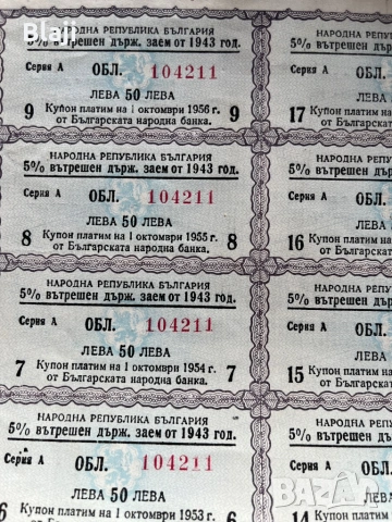 Стари облигации, снимка 5 - Нумизматика и бонистика - 54396951