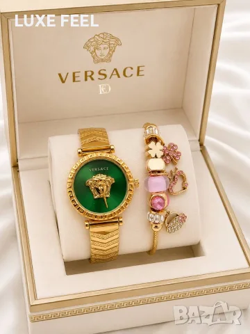 Versace ⚜️Дамски Часовник+ Гривна , снимка 2 - Луксозни - 55403836