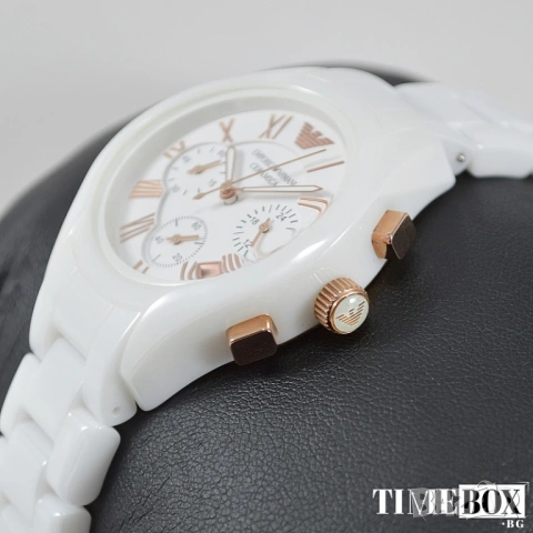 Emporio Armani AR1417 Ceramica Chronograph, снимка 8 - Дамски - 38833531