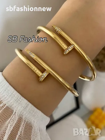Cartier пирон с лого и камъни, снимка 2 - Гривни - 55469933