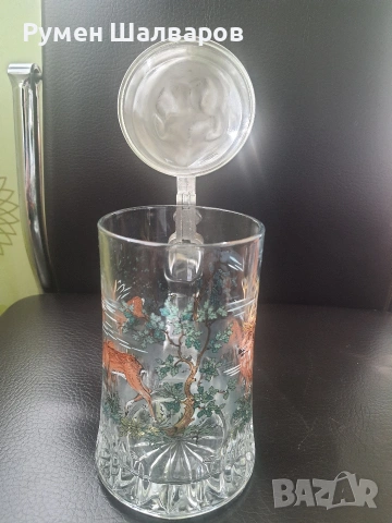 Баварска халба за бира с ловен мотив, снимка 6 - Други - 54158096