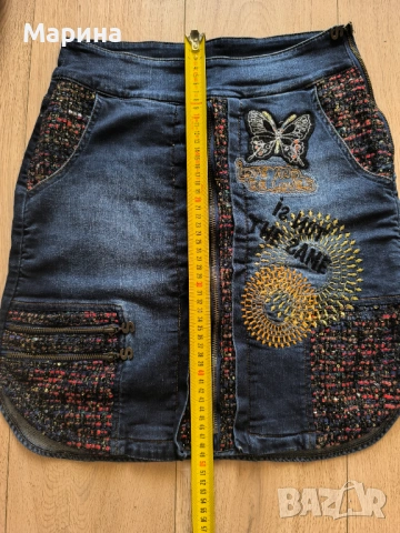 Дънково сако (яке) и пола Desigual. Размер M/L, снимка 8 - Поли - 54688136