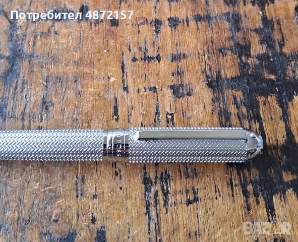 химикалка HUGO BOSS Elemental сребро метал с шарки тип рибена кост, снимка 6 - Колекции - 55577767