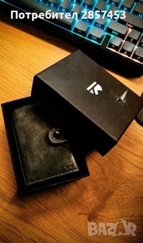 BEWMER RFID card case slim wallet / money clip / black / нов, снимка 2 - Портфейли, портмонета - 54861351