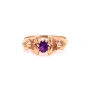 Златен дамски пръстен с аметист 0,58Ct. 3,36гр. размер:57 14кр. проба:585 модел:39497-1, снимка 1