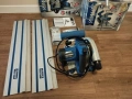 Продавам Ръчен циркуляр Scheppach PL45, 1010 W, ф 145 мм , пълен компплект, почти нов, снимка 1
