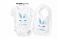 Бебешки бодита и детски тениски със зайче | Персонализирани | MONKEYSTYLE since 1991, снимка 1
