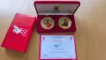 Колекционерски комплект медали Steven Gerrard - Liverpool FC (22k златно покритие + сертификат), снимка 1
