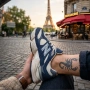 👟Маратонки NewBalance 9060 – Тъмносиньо и Кремаво, снимка 2