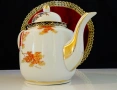 Чайник,кана японски порцелан Satsuma Kazan,злато. , снимка 6