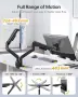 Нова стойка Двойно рамо за монитор 17-40" алуминий USB-C USB-A VESA 75x75 100x100, снимка 5