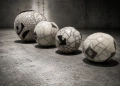 Авторски комплект студийна керамика „RAKU Crackle Spheres“ – 4 броя, снимка 2