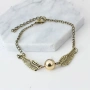 Гривна Harry Potter Golden Snitch & Deathly Hallows – Златиста/Сребриста, Метална сплав, 23 см 10122, снимка 1