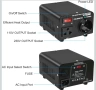 Cantonape Преобразувател на напрежение - Изход 110/220V AC - 500W Тороидален трансформатор - 110V 22, снимка 5
