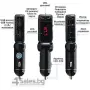 Блутут за кола (MP3player  FM предавател  зарядно USB и Bluetooth) / Материал на корпуса: метал, ABS, снимка 3