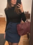 Пола в висока талия H&M navy , снимка 2