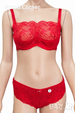 Hunkemöller червен дантелен сутиен - 85C, снимка 5 - Бельо - 54501280