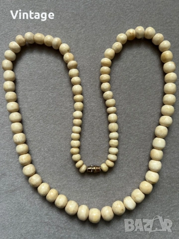 Антикварно колие от слонова кост , снимка 4 - Колиета, медальони, синджири - 54052870