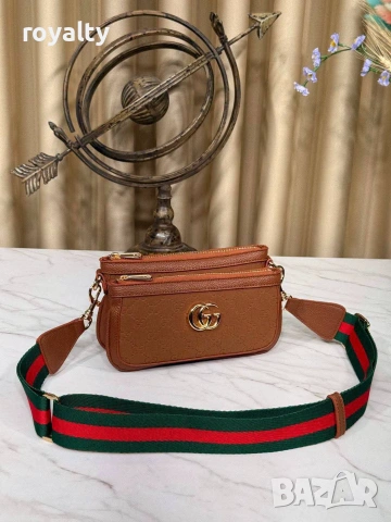 Gucci Нова Дамска Кожена Чанта Гучи Различни Цветове , снимка 4 - Чанти - 55082928