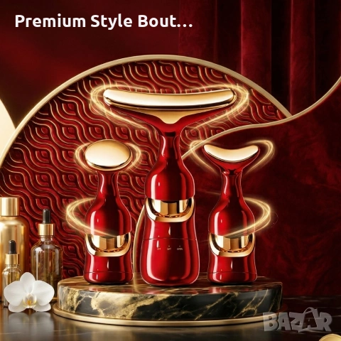 Електрически 4D масажор за лице, шия и очи 3в1 – Анти-ейдж уред с 3 сменяеми глави, снимка 4 - Друга електроника - 54038267