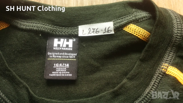HELLY HANSEN KIDS Thermo Underwear 100% Merino Wool размер 14 г / 164 см детска термо блуза - 2601, снимка 5 - Детски Блузи и туники - 54323893