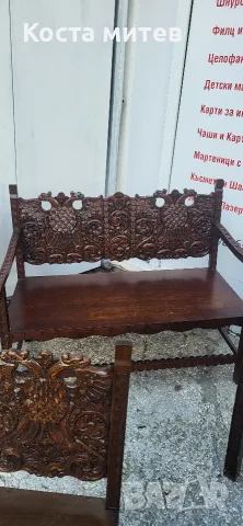 стари антикварни мебели с дърворезба, снимка 6 - Антикварни и старинни предмети - 55695578
