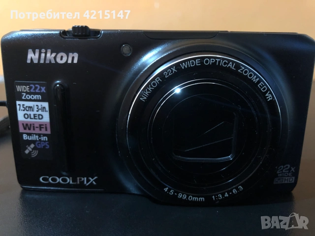 Nikon COOLPIX S9500, Wi-Fi ,Digital Camera-(Фотоапарат) with 22x Zoom and GPS, снимка 2 - Фотоапарати - 54622190