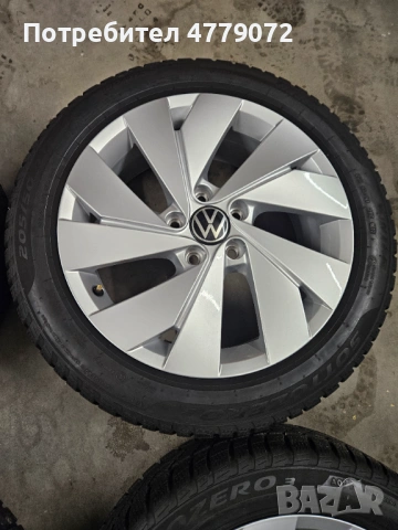 Оригинални джанти за Vw със зимни гуми Pirelli 205 50 17, снимка 3 - Гуми и джанти - 53993420