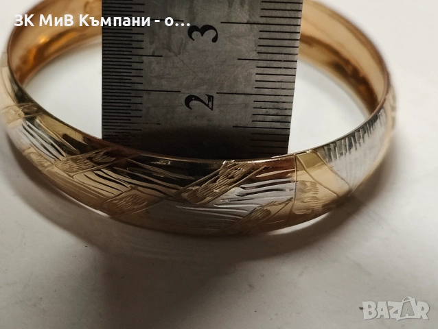 Златна дамска гривна 7.58гр-14к, снимка 2 - Гривни - 54597922