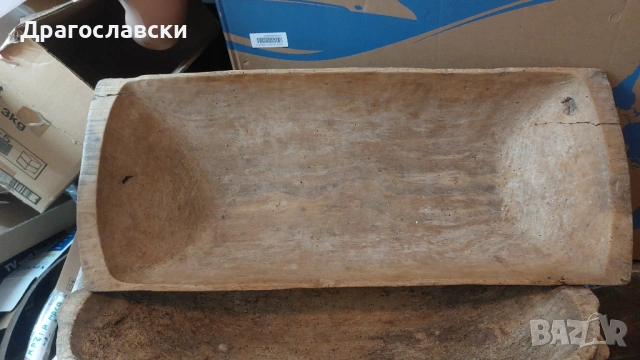 дървена копанка с дръжки, корито, Чутури, големи хавани, стари дървени, битова декорация, битов кът, снимка 12 - Декорация за дома - 54191305