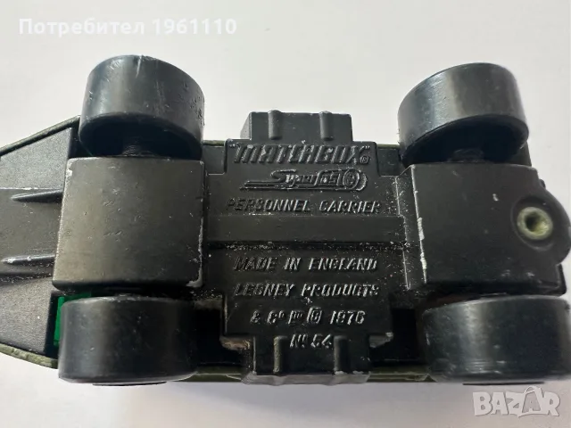 1976 Винтидж военен транспортьор Matchbox Superfast #54 Lesney, военна играчка., снимка 6 - Колекции - 55424911