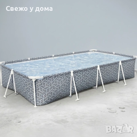 BESTWAY Steel Pro басейн 366x201x66 см с филтърна помпа - 4000 л капацитет, бърз монтаж и здрава мет, снимка 4 - Басейни и аксесоари - 54853934