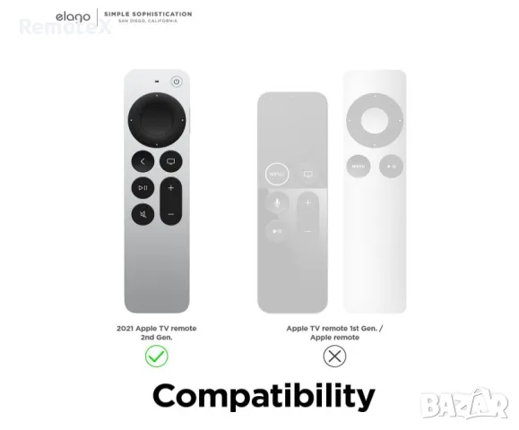 Apple TV 4K 2nd & 3rd Gen кейс за дистанционно управление с място за AirTag - elago R5, снимка 11 - Стойки, 3D очила, аксесоари - 55477923