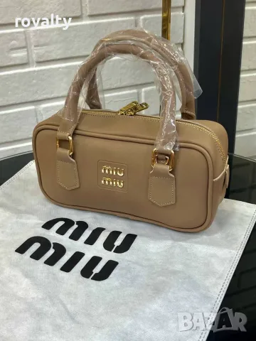 Miu Miu Нова Дамска Кожена Чанта Миу Миу Различни Цветове , снимка 2 - Чанти - 55329906